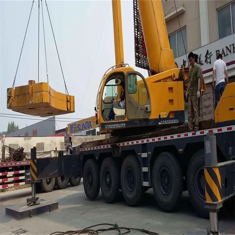 饶阳县当地吊车出租|机器吊装|75吨|工厂搬迁服务